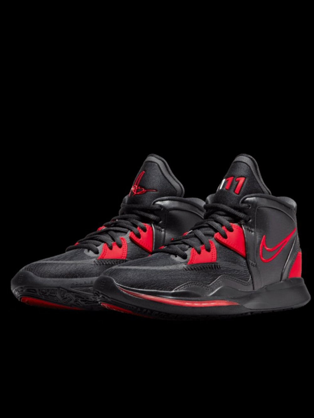 Nike Kyrie Infinity Black-Red Bred Basketball Performance Sneakers
